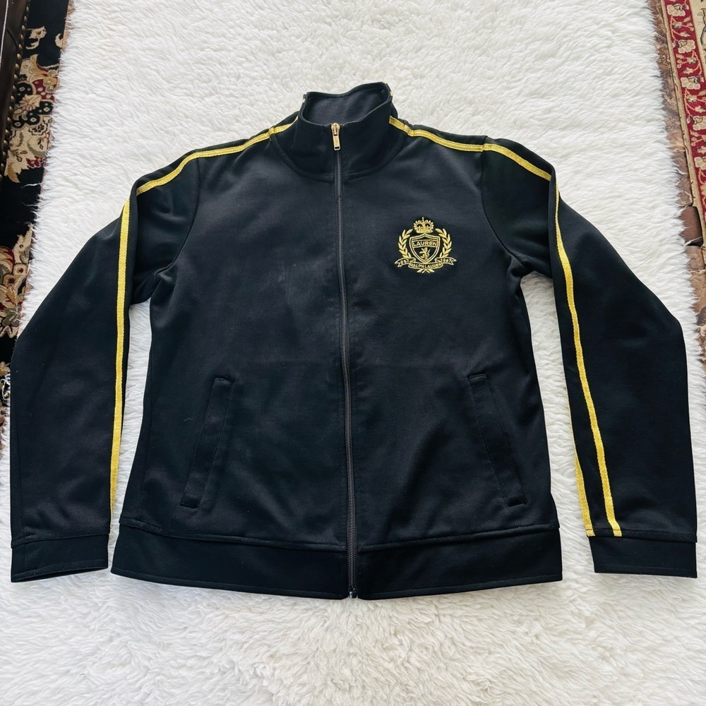 Ralph Lauren Black  with Gold  Trim & Embroidery Women’s Jacket size S